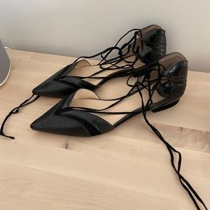 Zara Lace Up Flats